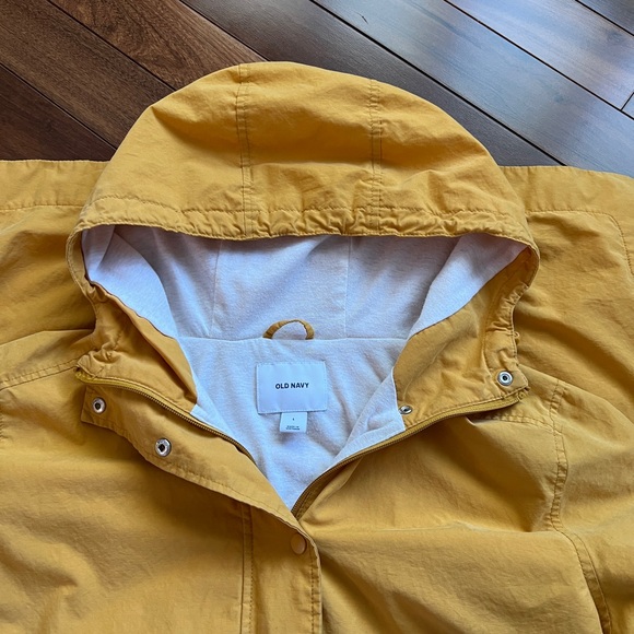 Old Navy size large yellow/gold women’s utility jacket cinched waste - Picture 2 of 6